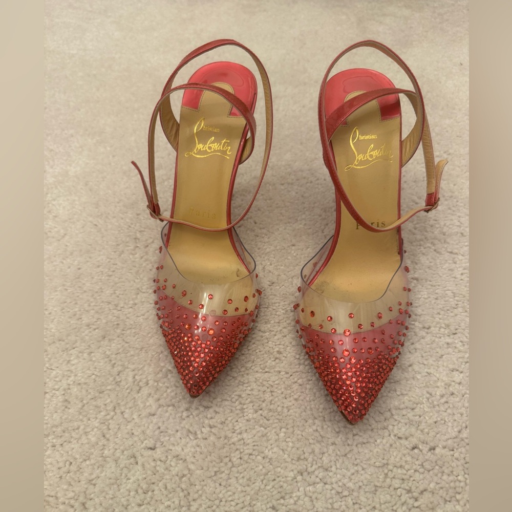 Christian Louboutin Red Studded Heels
